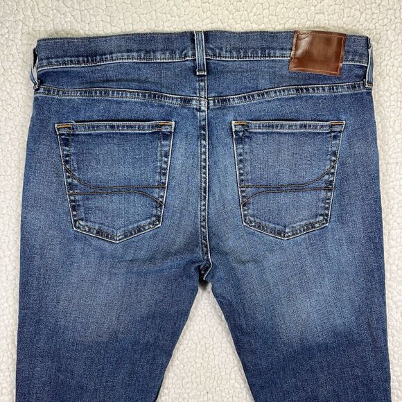 Hollister Jeans Men’s Size 34x30 (Actual 36x29) Blue Skinny Epic Flex - Picture 4 of 10